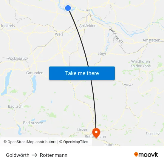 Goldwörth to Rottenmann map