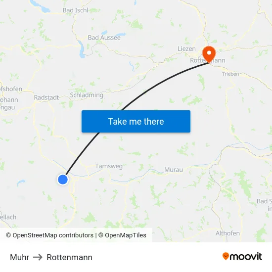 Muhr to Rottenmann map