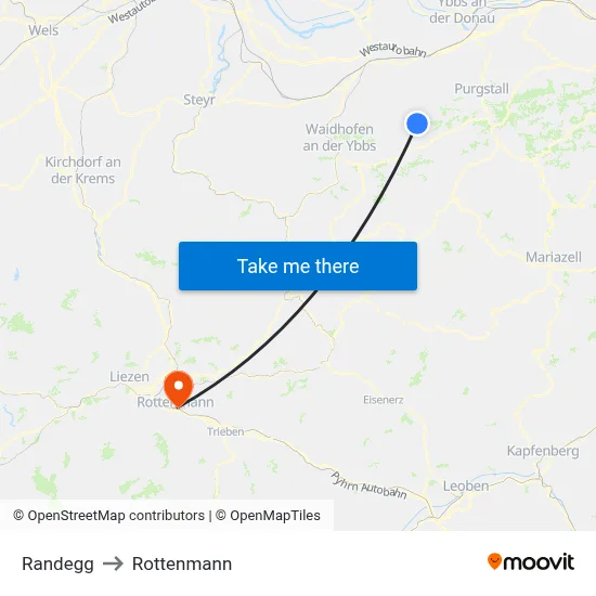 Randegg to Rottenmann map