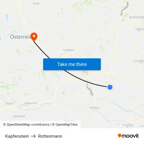 Kapfenstein to Rottenmann map
