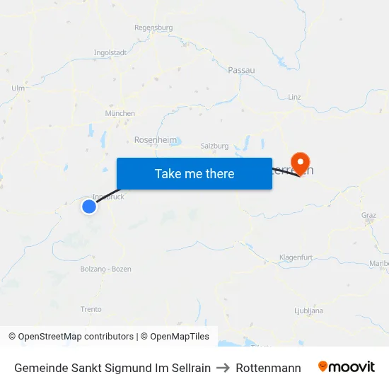 Gemeinde Sankt Sigmund Im Sellrain to Rottenmann map