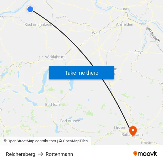 Reichersberg to Rottenmann map