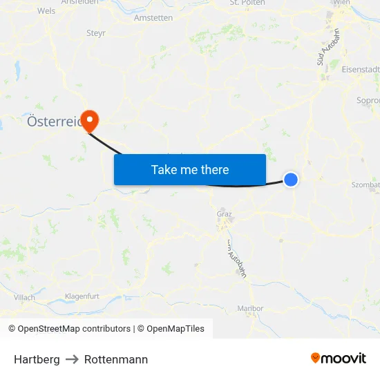 Hartberg to Rottenmann map