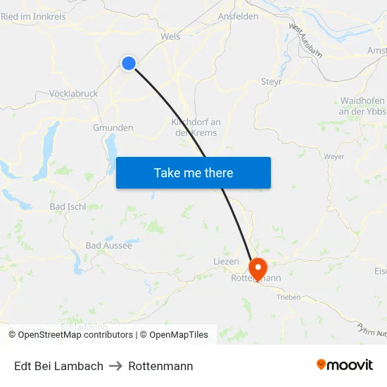 Edt Bei Lambach to Rottenmann map