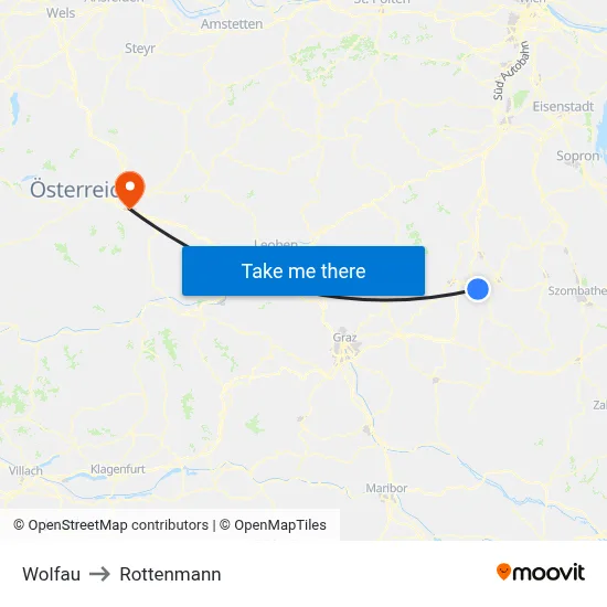 Wolfau to Rottenmann map