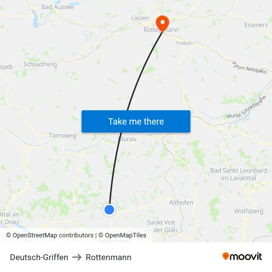 Deutsch-Griffen to Rottenmann map