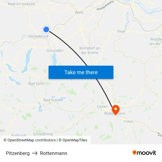Pitzenberg to Rottenmann map