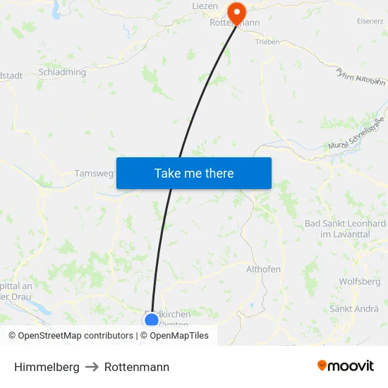 Himmelberg to Rottenmann map