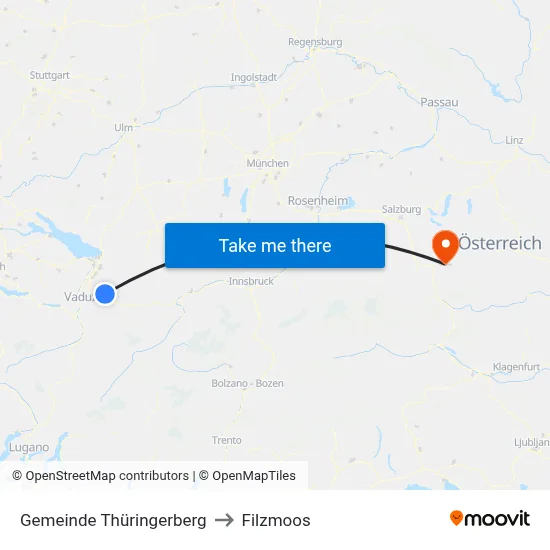 Gemeinde Thüringerberg to Filzmoos map
