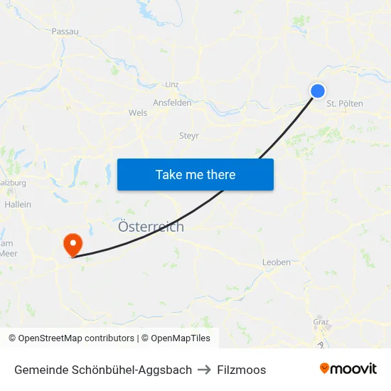Gemeinde Schönbühel-Aggsbach to Filzmoos map