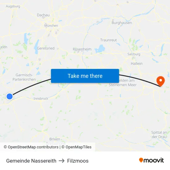 Gemeinde Nassereith to Filzmoos map