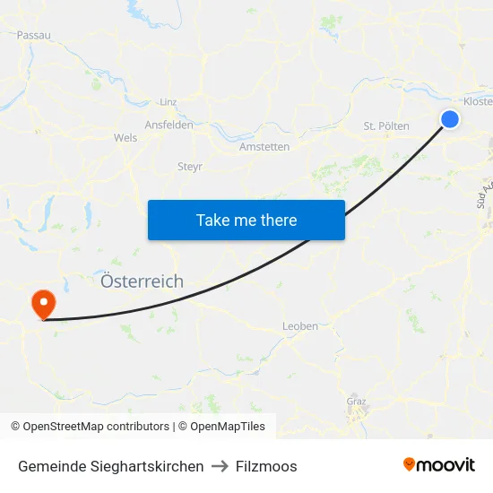 Gemeinde Sieghartskirchen to Filzmoos map