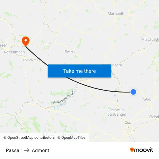 Passail to Admont map