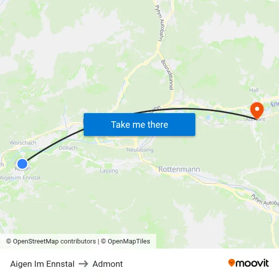 Aigen Im Ennstal to Admont map