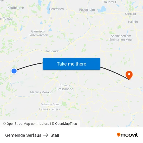 Gemeinde Serfaus to Stall map