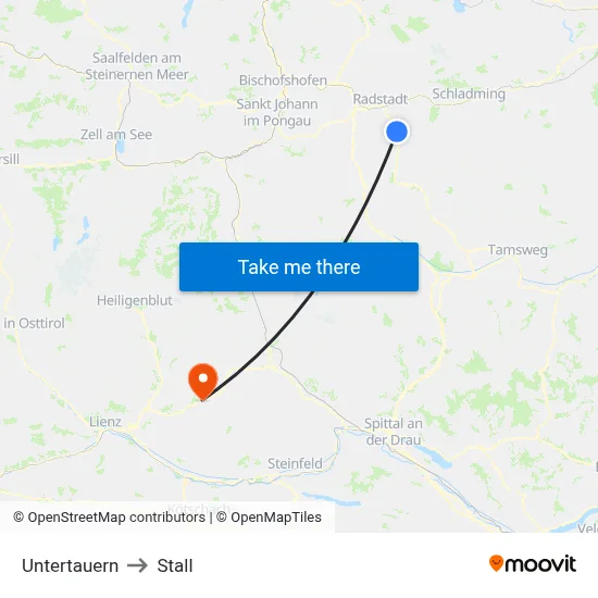 Untertauern to Stall map