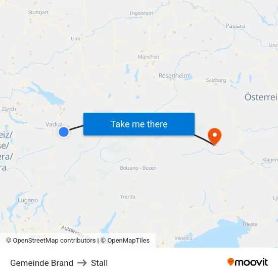 Gemeinde Brand to Stall map