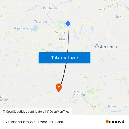 Neumarkt am Wallersee to Stall map