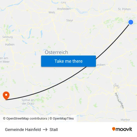 Gemeinde Hainfeld to Stall map