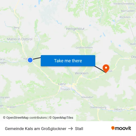 Gemeinde Kals am Großglockner to Stall map