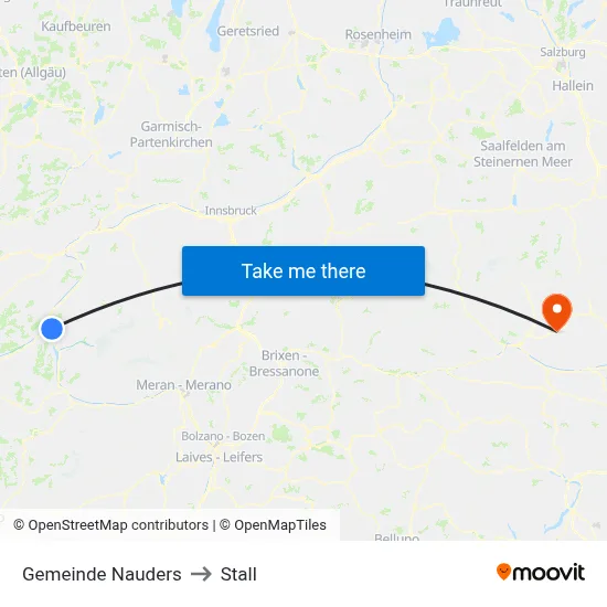 Gemeinde Nauders to Stall map