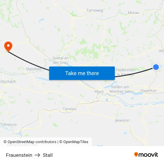 Frauenstein to Stall map