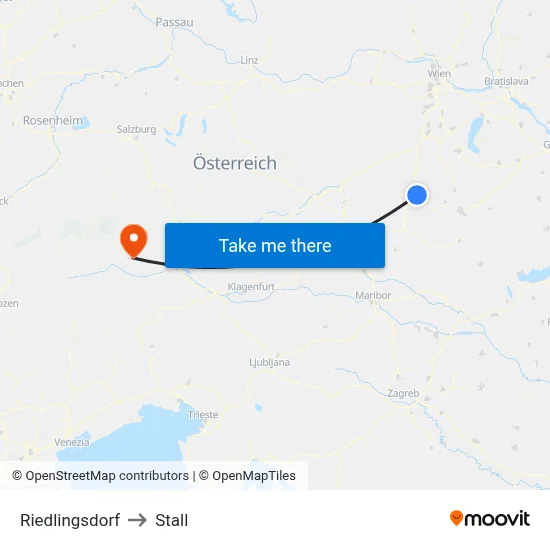Riedlingsdorf to Stall map