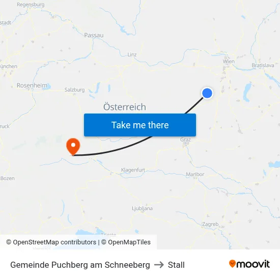 Gemeinde Puchberg am Schneeberg to Stall map