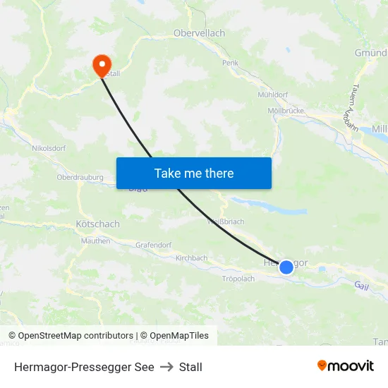 Hermagor-Pressegger See to Stall map