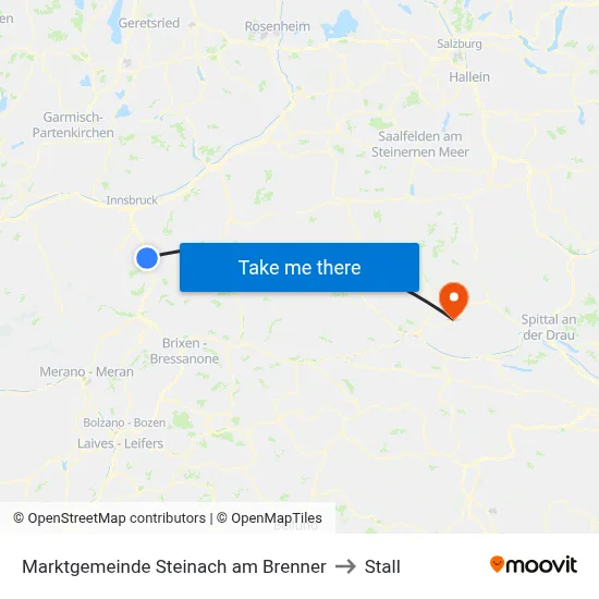 Marktgemeinde Steinach am Brenner to Stall map