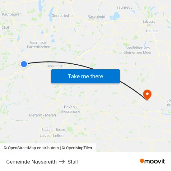 Gemeinde Nassereith to Stall map