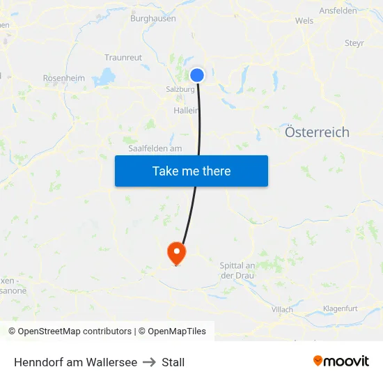 Henndorf am Wallersee to Stall map