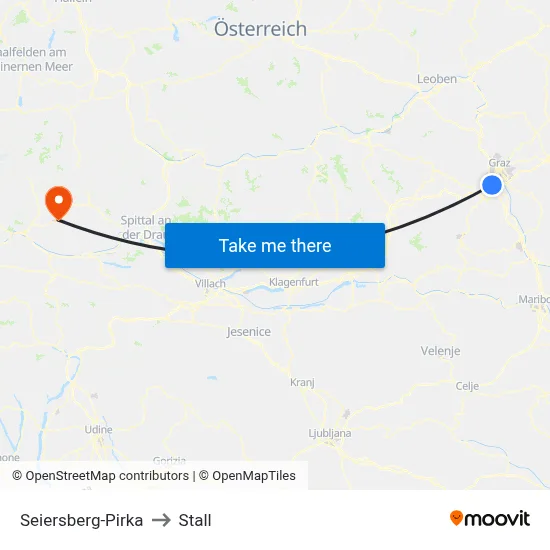 Seiersberg-Pirka to Stall map