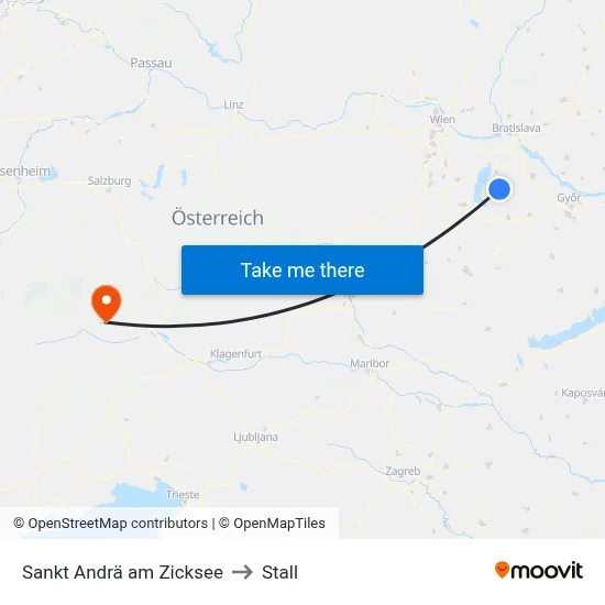 Sankt Andrä am Zicksee to Stall map