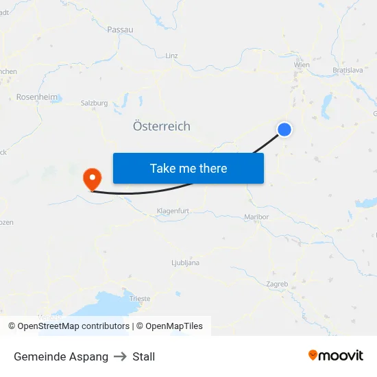 Gemeinde Aspang to Stall map