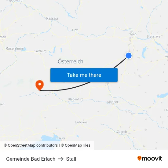 Gemeinde Bad Erlach to Stall map