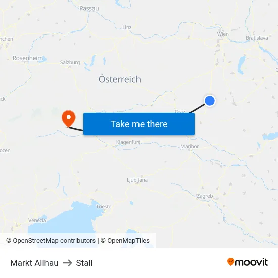 Markt Allhau to Stall map