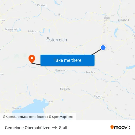 Gemeinde Oberschützen to Stall map