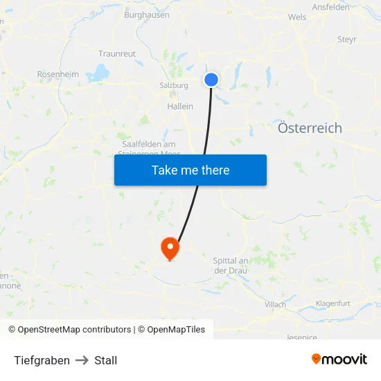 Tiefgraben to Stall map