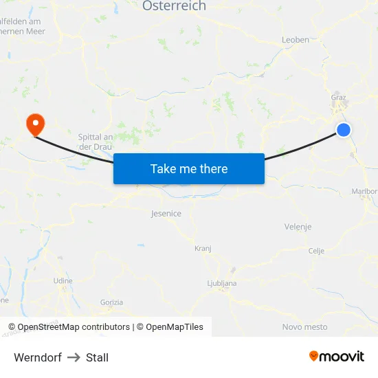 Werndorf to Stall map