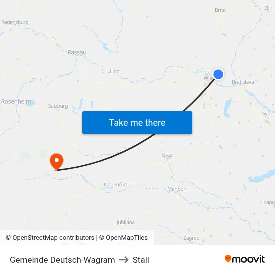 Gemeinde Deutsch-Wagram to Stall map