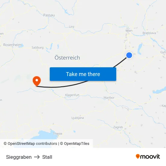 Sieggraben to Stall map