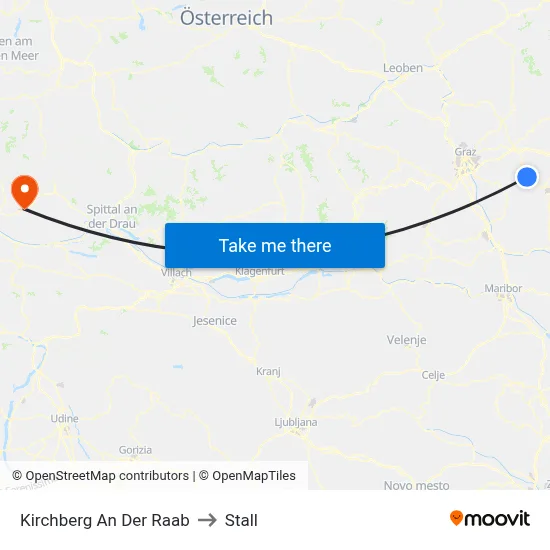 Kirchberg An Der Raab to Stall map