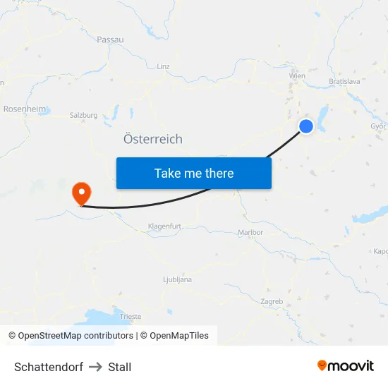 Schattendorf to Stall map