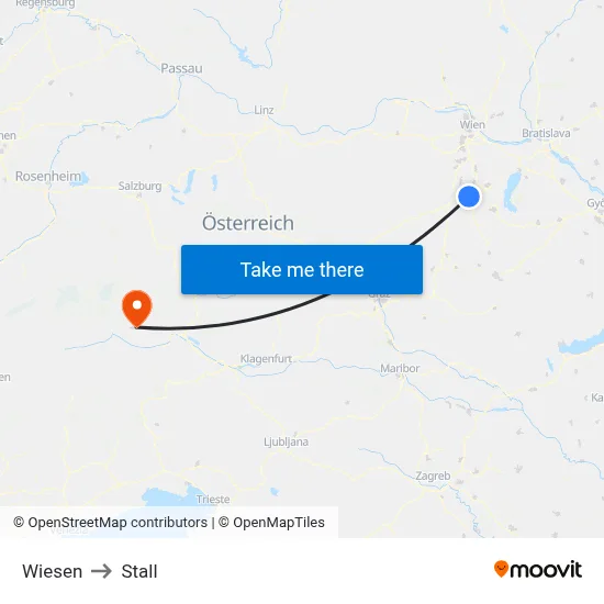 Wiesen to Stall map