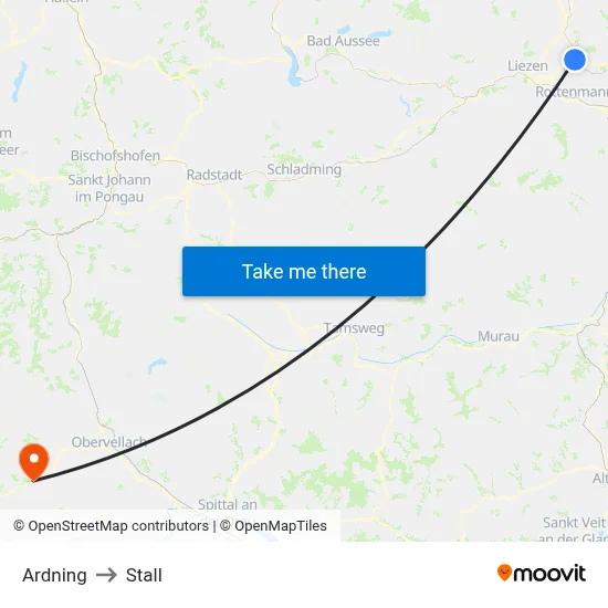 Ardning to Stall map