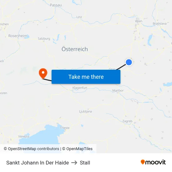 Sankt Johann In Der Haide to Stall map