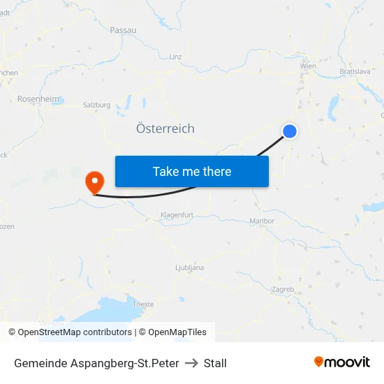 Gemeinde Aspangberg-St.Peter to Stall map