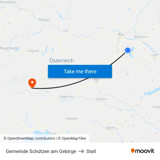 Gemeinde Schützen am Gebirge to Stall map