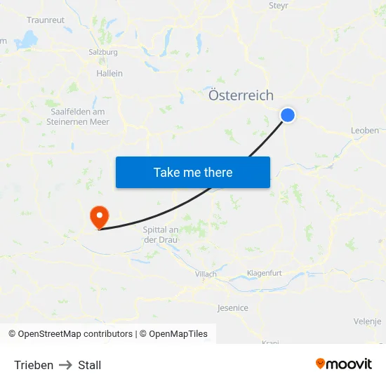 Trieben to Stall map